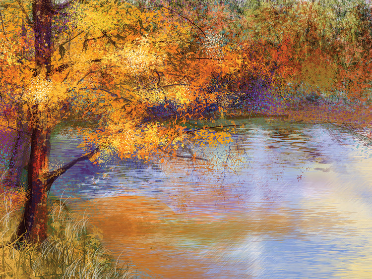 Golden Tree Autumn Mirror