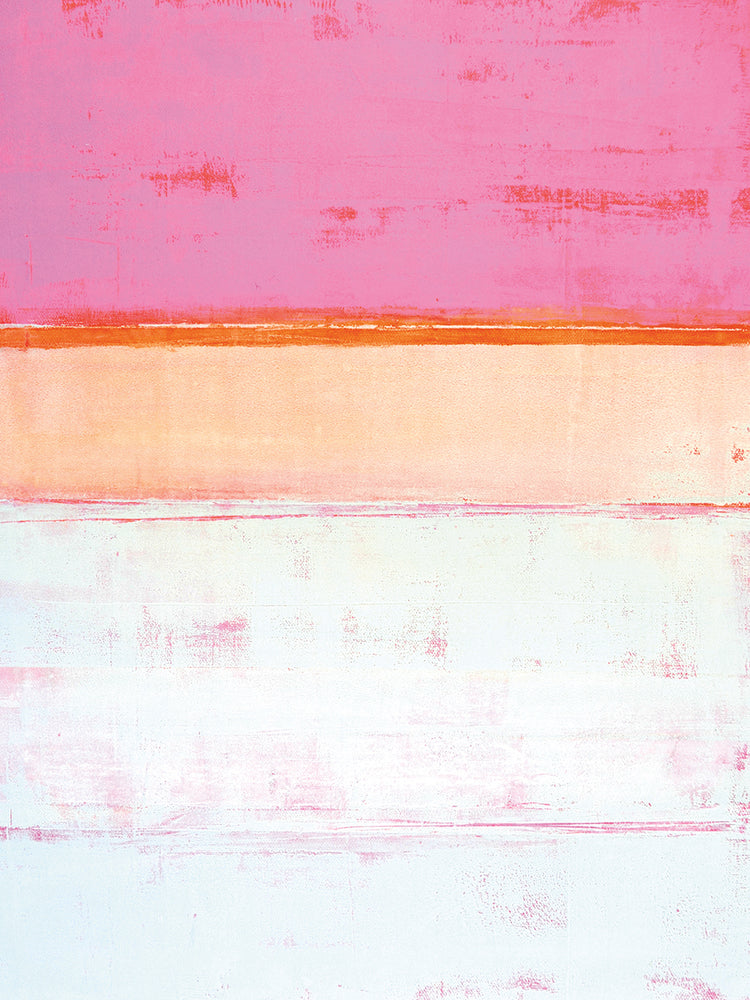 Arte en lienzo rematado con crema rosa