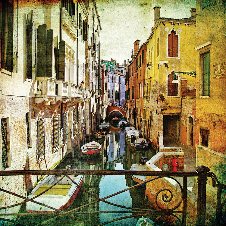 Arte de la lona de Venecia después de la hora punta
