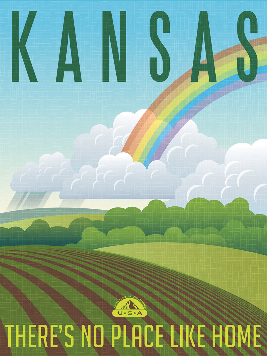 No hay lugar como el arte de la lona de Kansas