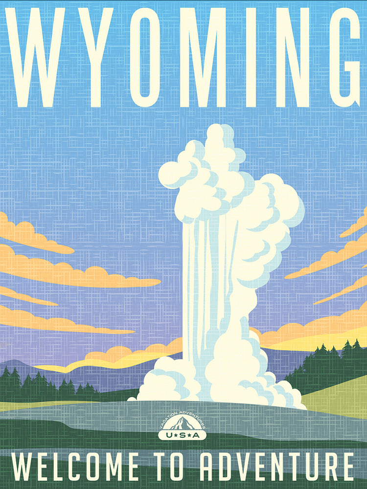 Bienvenido a Wyoming Adventure Canvas Art