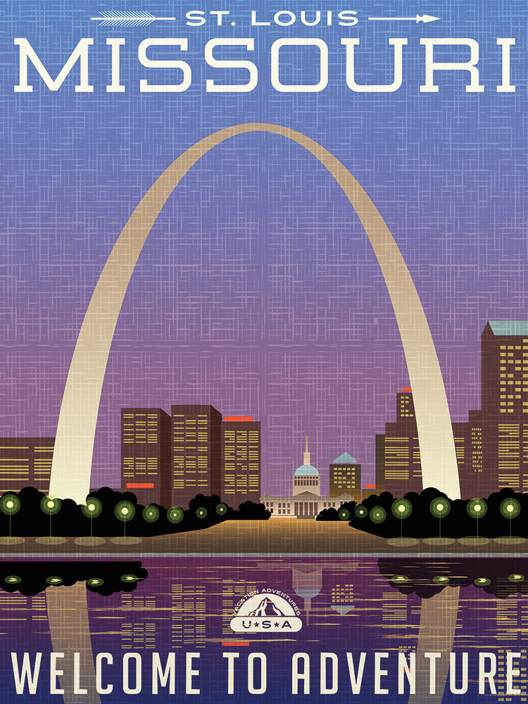 Bienvenido al arte de la lona del arco de St. Louis