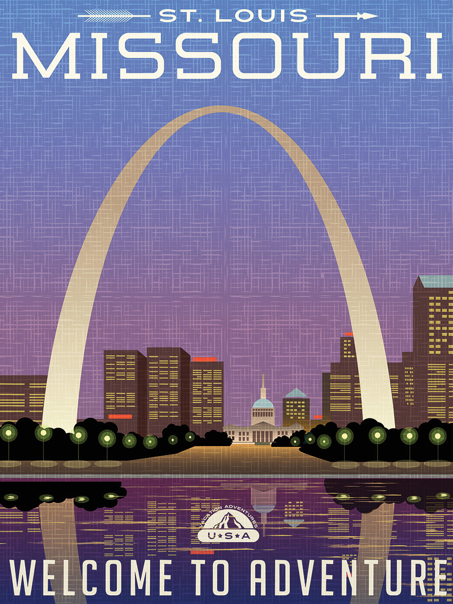 Bienvenido al arte de la lona del arco de St. Louis