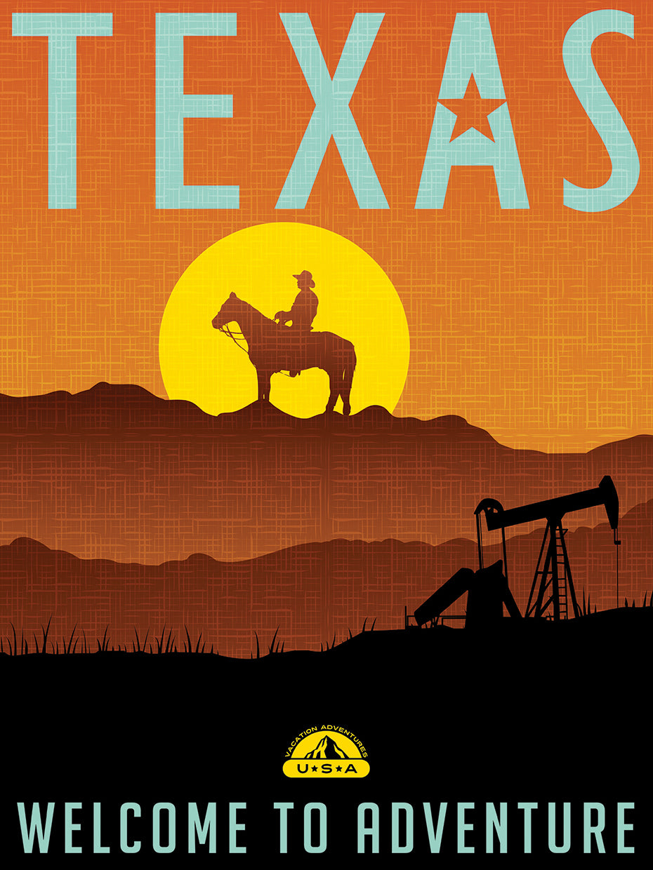Texas Sunset Cowboy Welcome