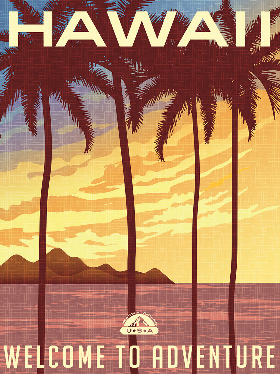 Hawaii Sunset Aloha Welcome