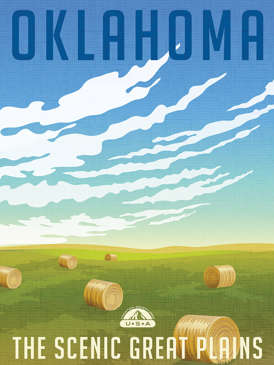 Arte de la lona de las grandes llanuras de Oklahoma
