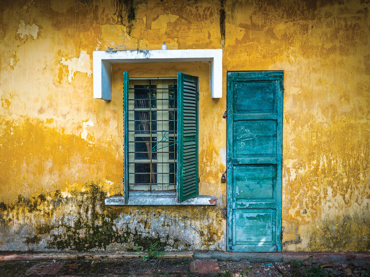 Vintage Vietnam Blue Shutters