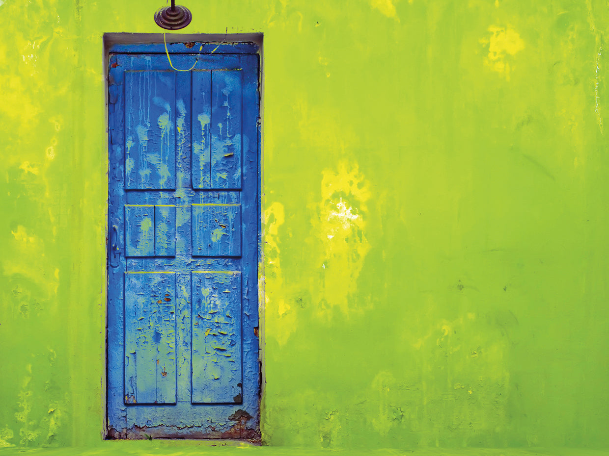 Shabby Limes and Blue Door
