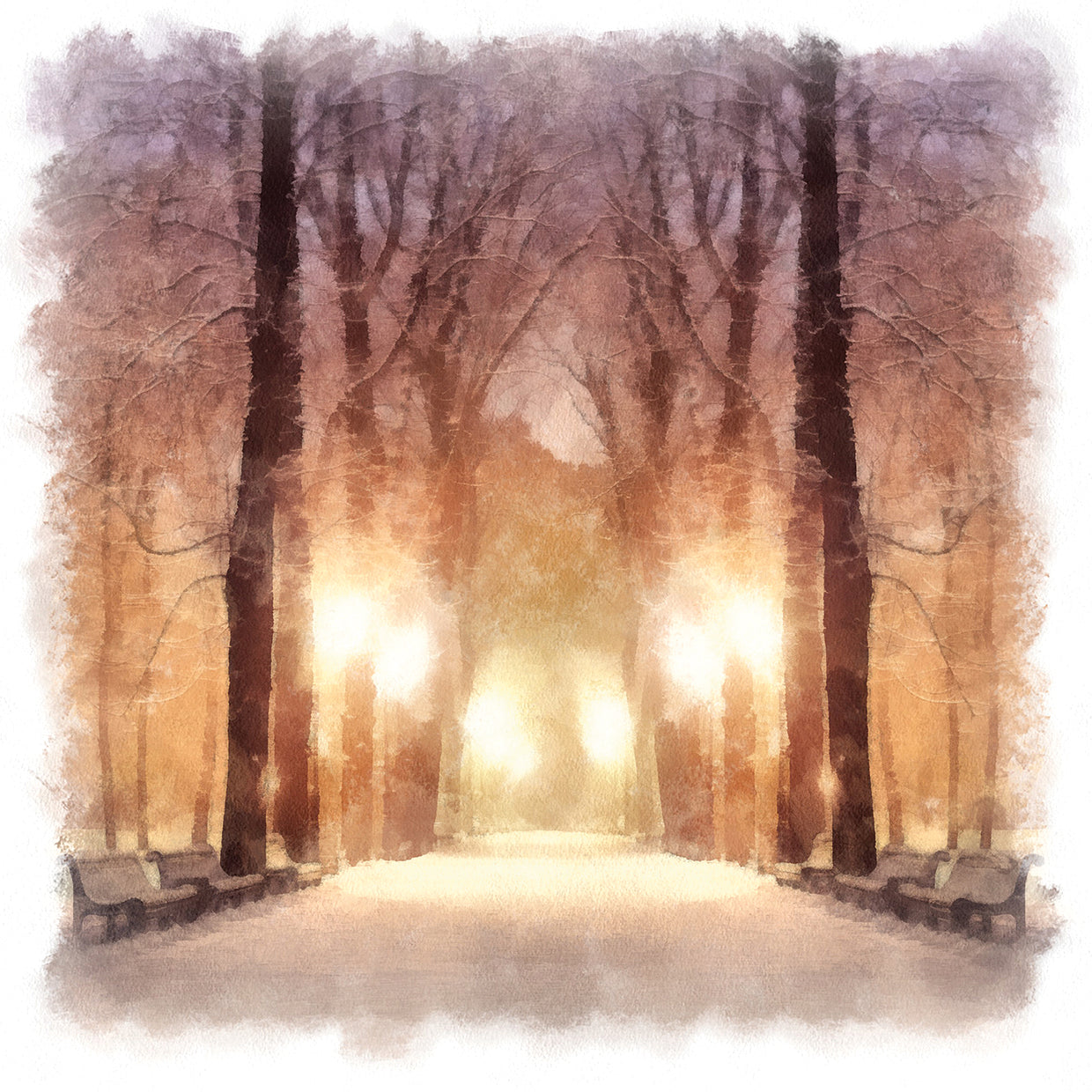 Arte de la lona del resplandor de la linterna de Winter Park