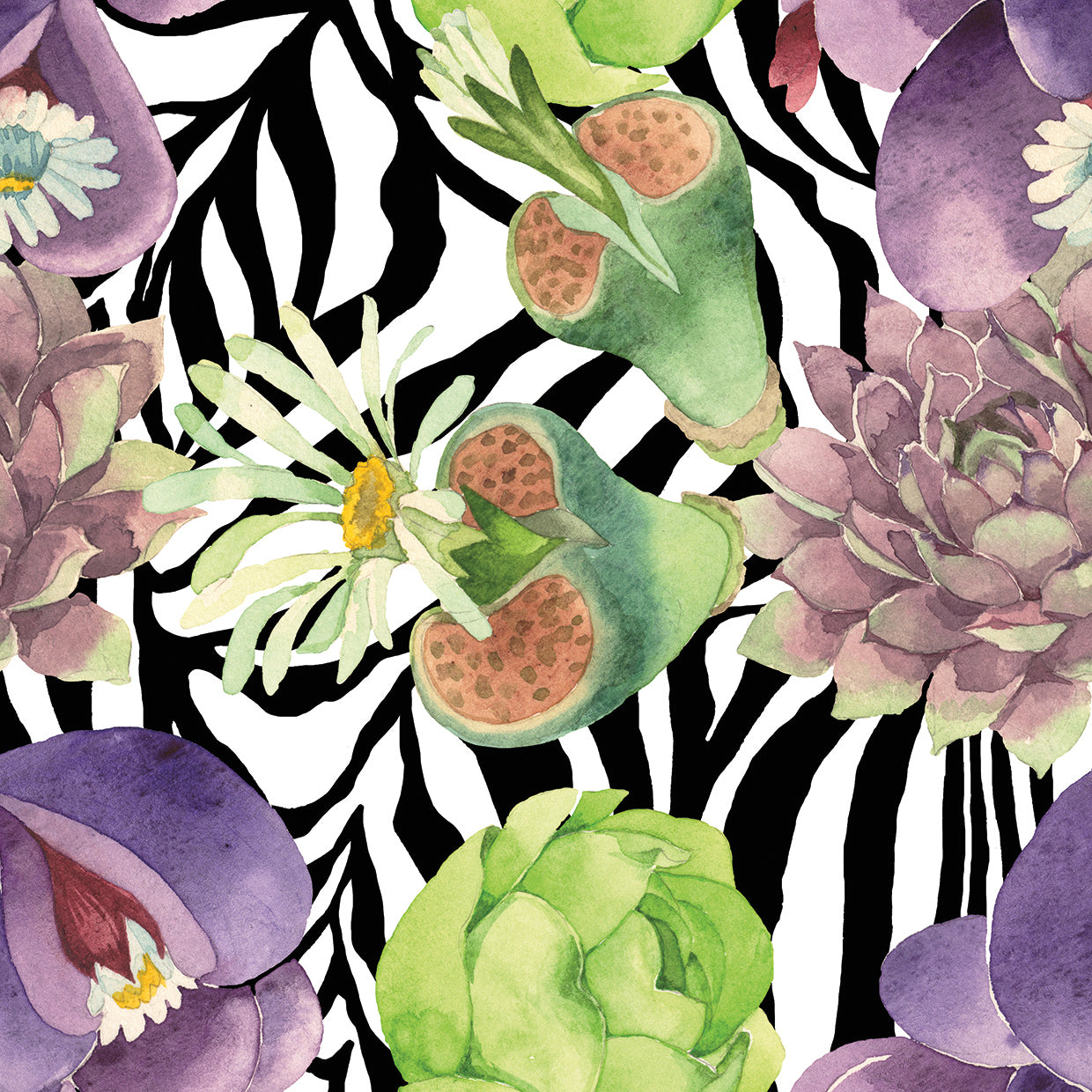 Arte de la lona de las floraciones de la cebra del desierto