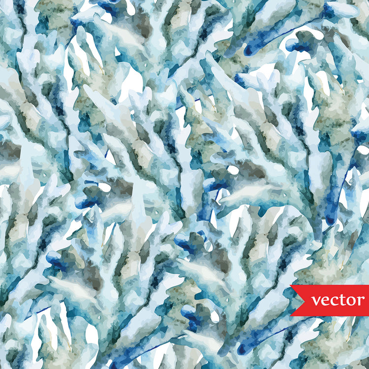 Arte en lienzo Cool Blue Coral Patern