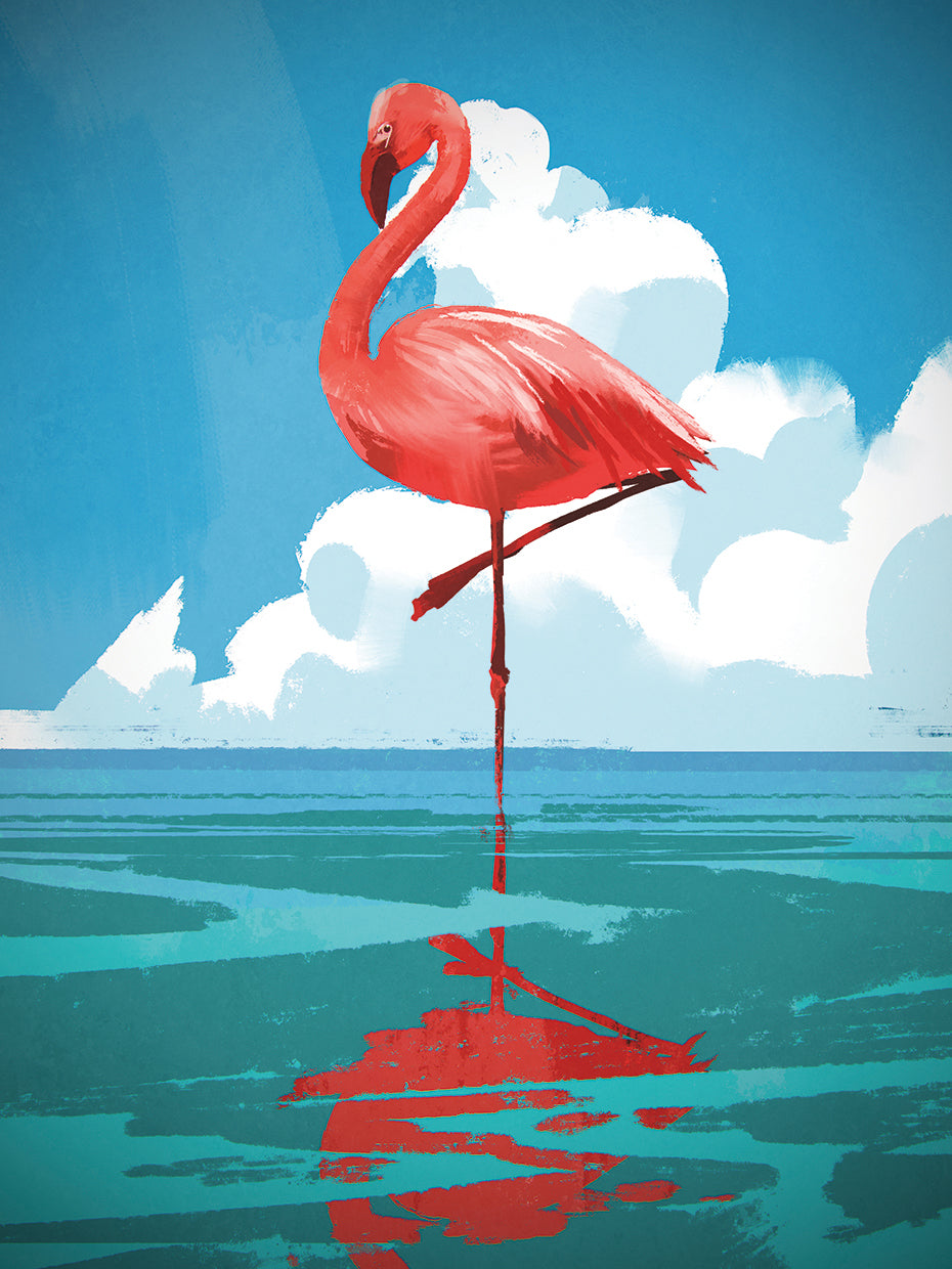 Flashy Solo Flamingo