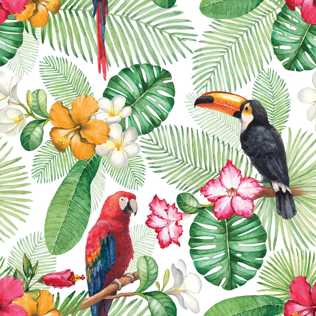 Arte de la lona de Tucán Parrot Pals