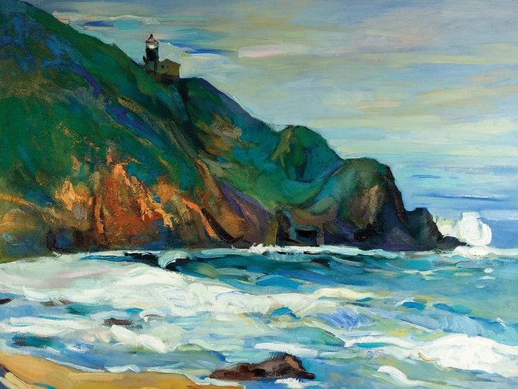 Arte de la lona del faro de la Costa Esmeralda