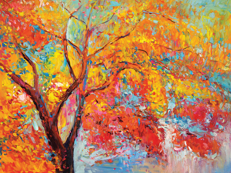 Scarlet and Amber Autumn Tree