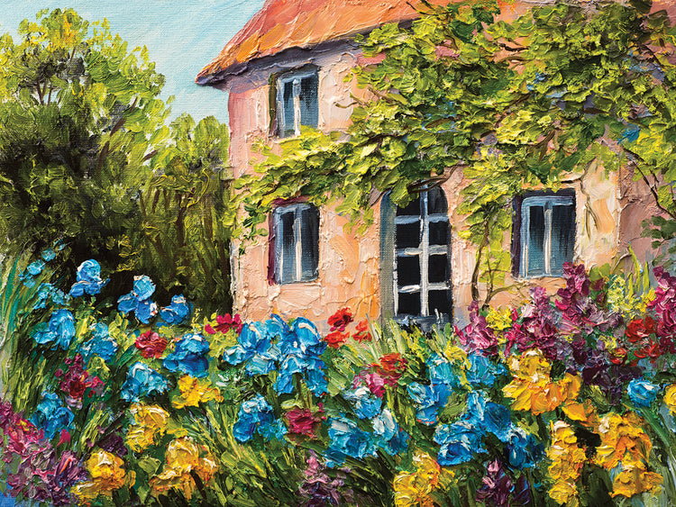 Cuadro en lienzo de colores del jardín provenzal