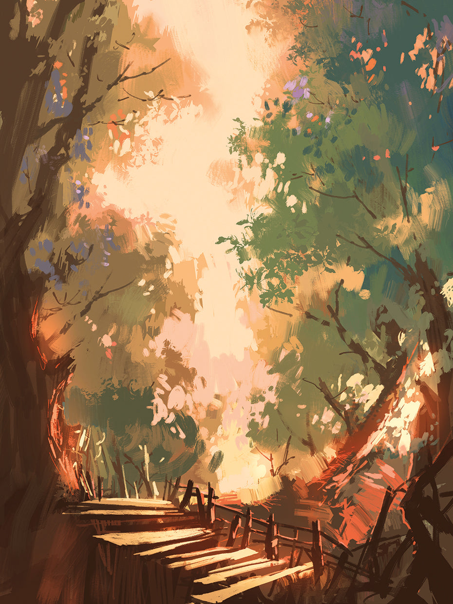 After the Hike Forest Sunrays
