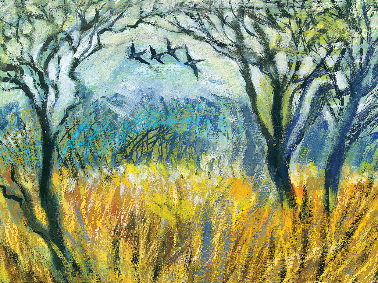 Field Flock in Flight