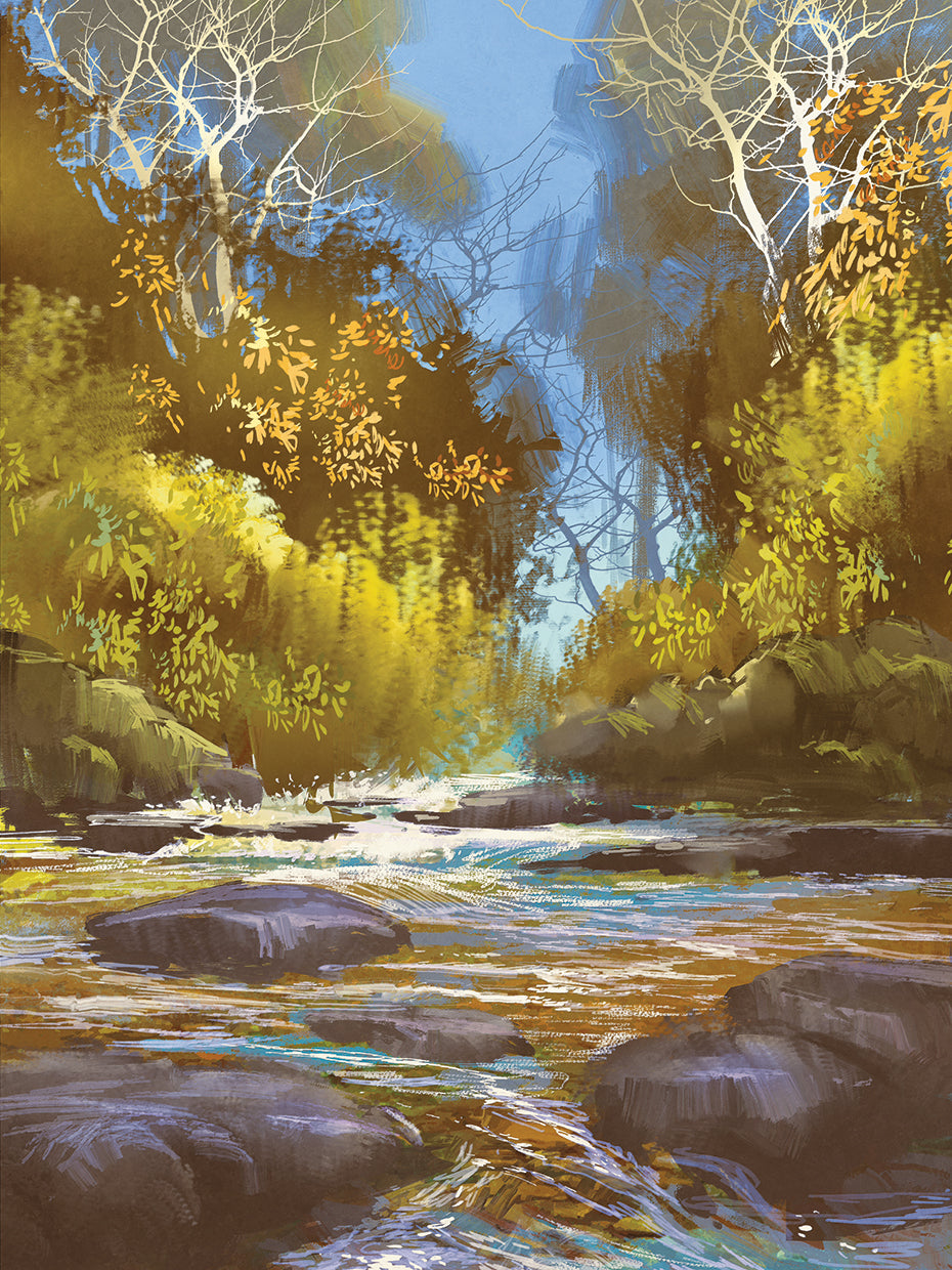 Cool Creek cascadas lienzo arte