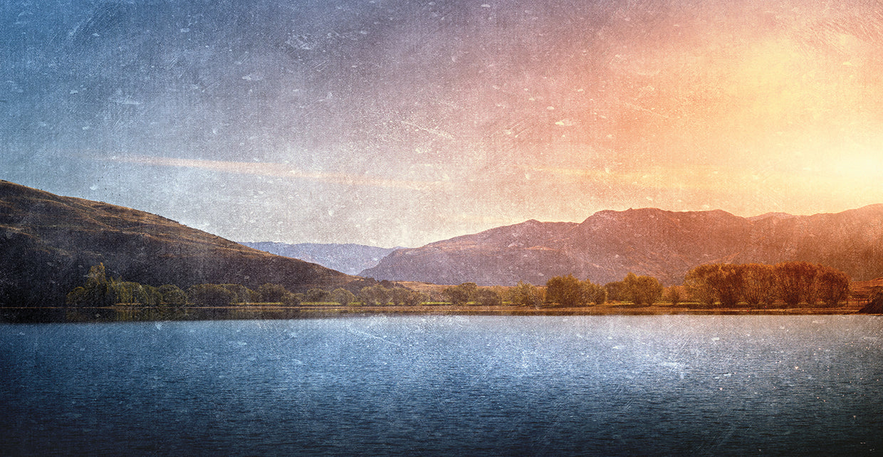 Deep Blue Calm Mountain Lake