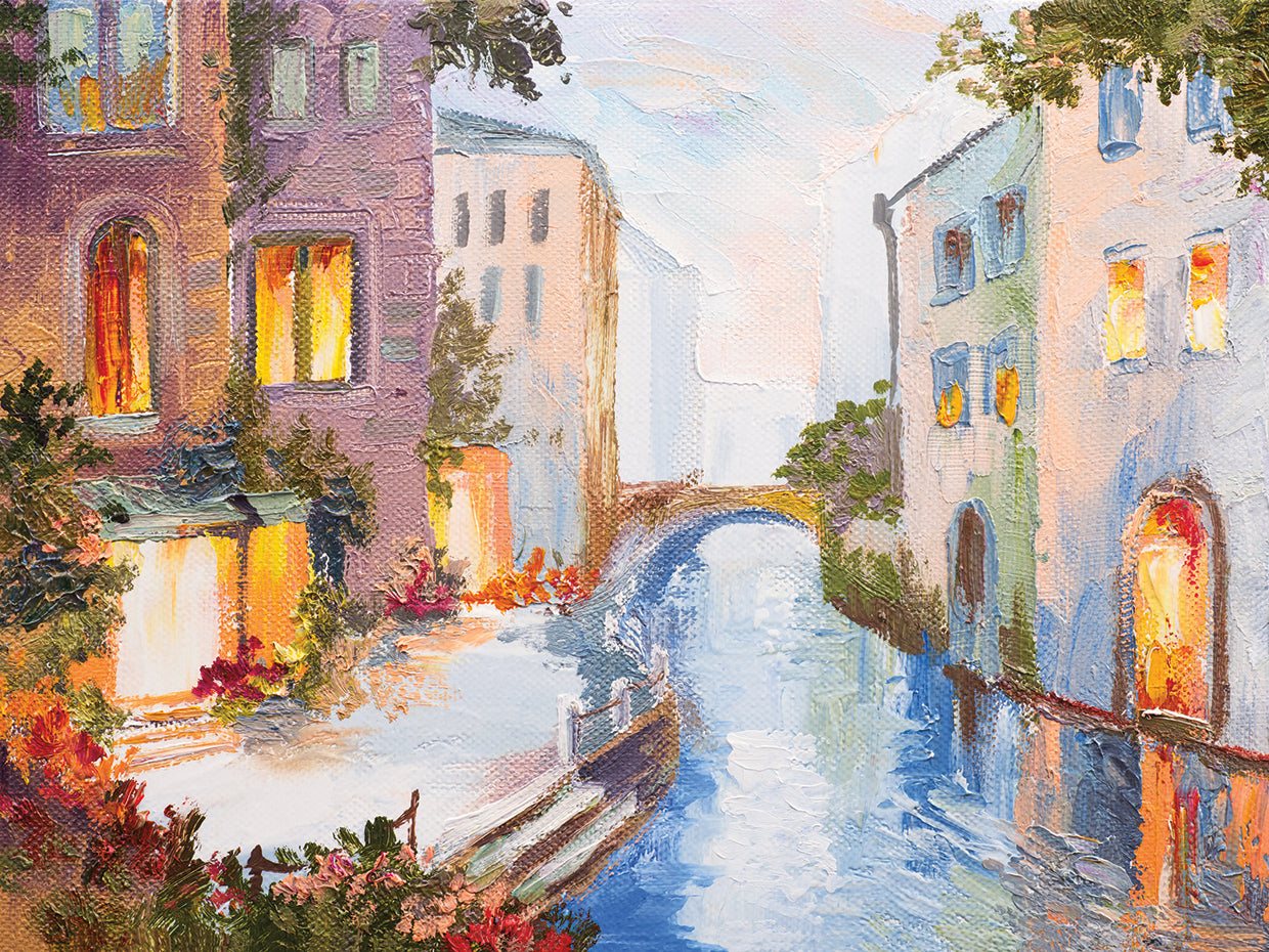 Evening Lights on the Canal
