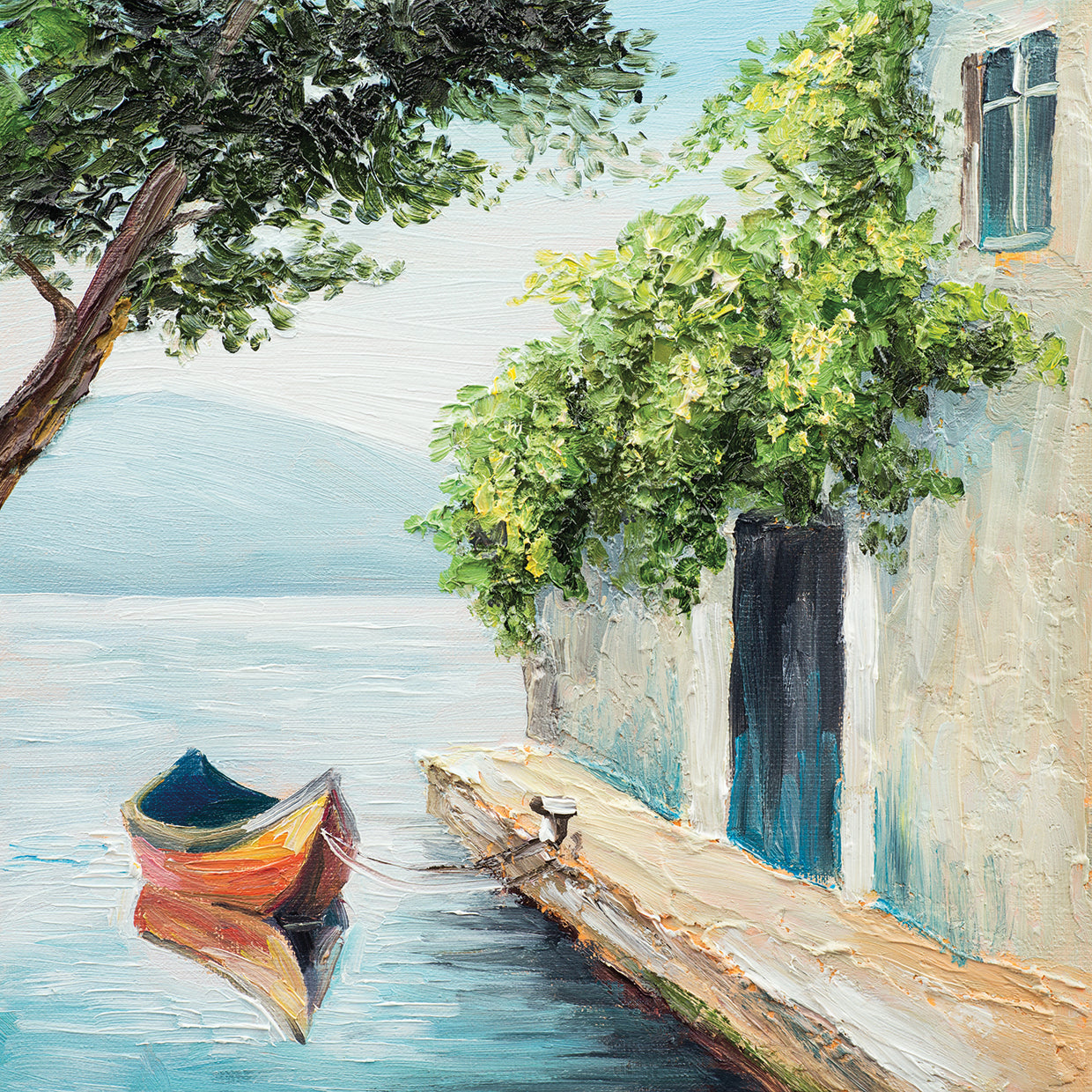Arte de la lona de la soledad del verano de Venecia