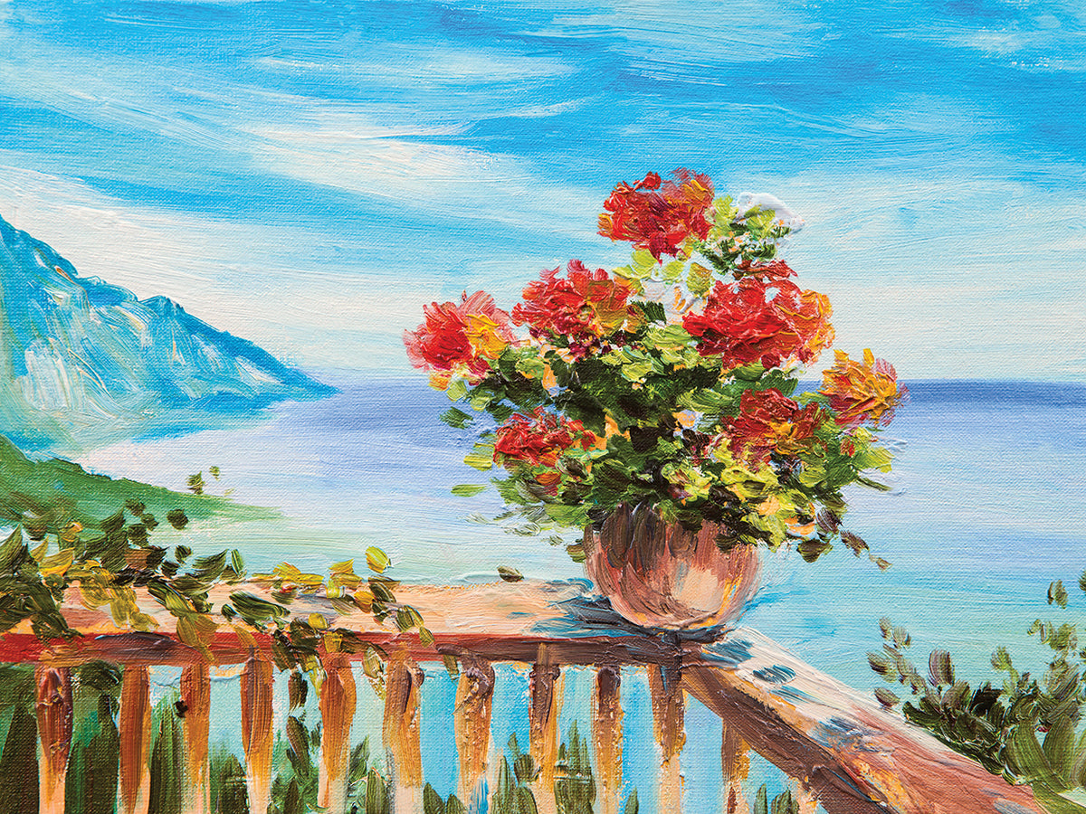 Geraniums Overlooking the Sea