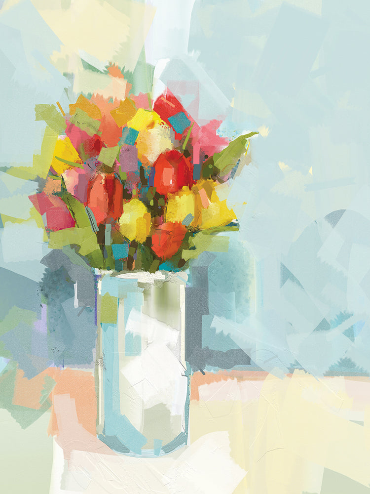 Arte de la lona del ramo de los tulipanes Cheer Me Up