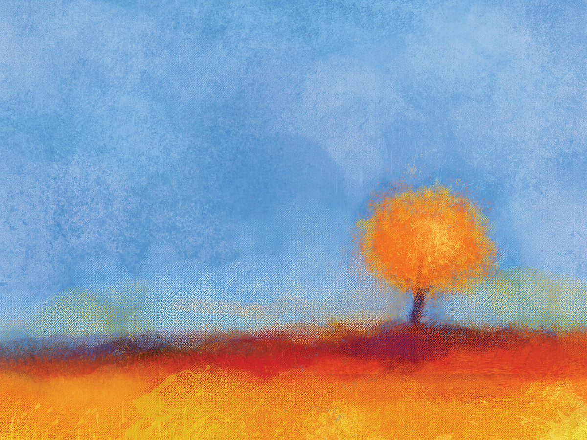 Big Blue Sky Fall Tree