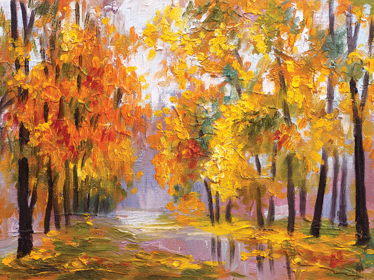 Fresh Rain in the Fall Forest