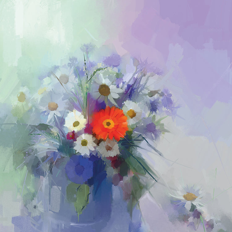 Arte de la lona del ramo de Gerbera gregario