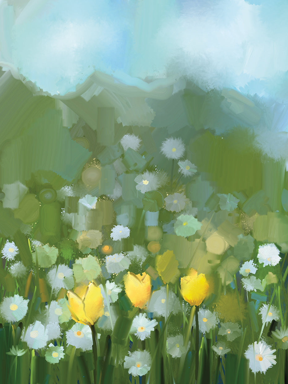 Yellow Tulip Trio Meadow