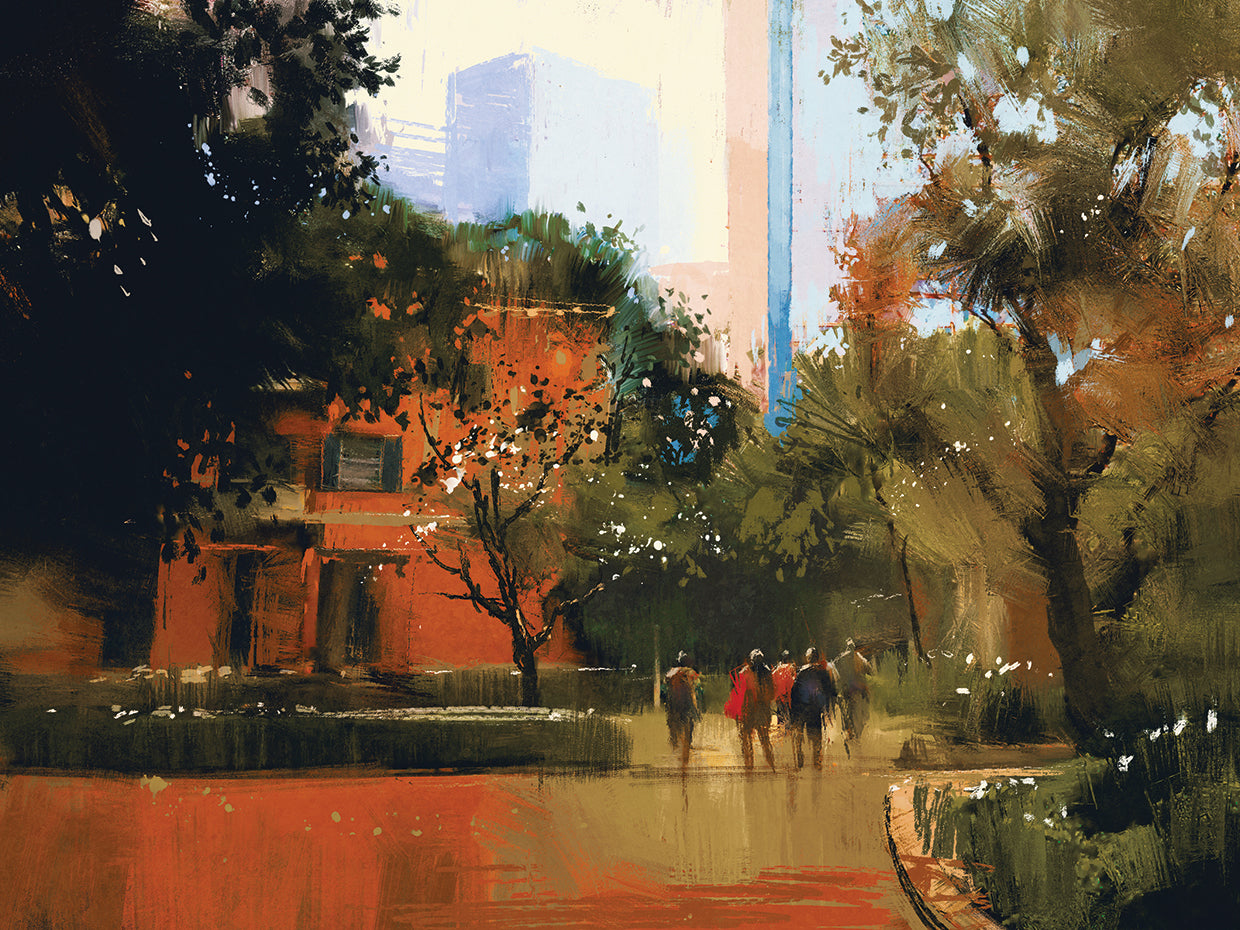 Walk Downtown in Fall