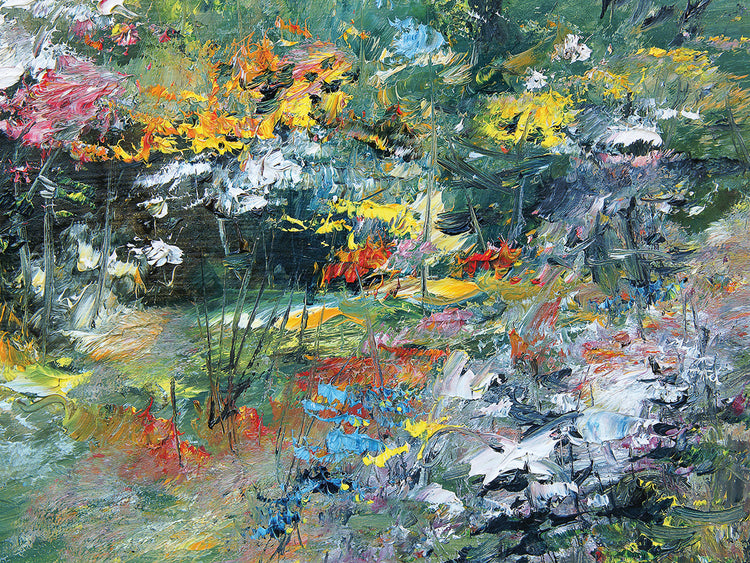 Jardín Breezy Blooms Arte de la lona