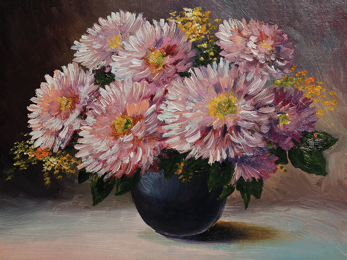 Big Feathery Blooms in Vase