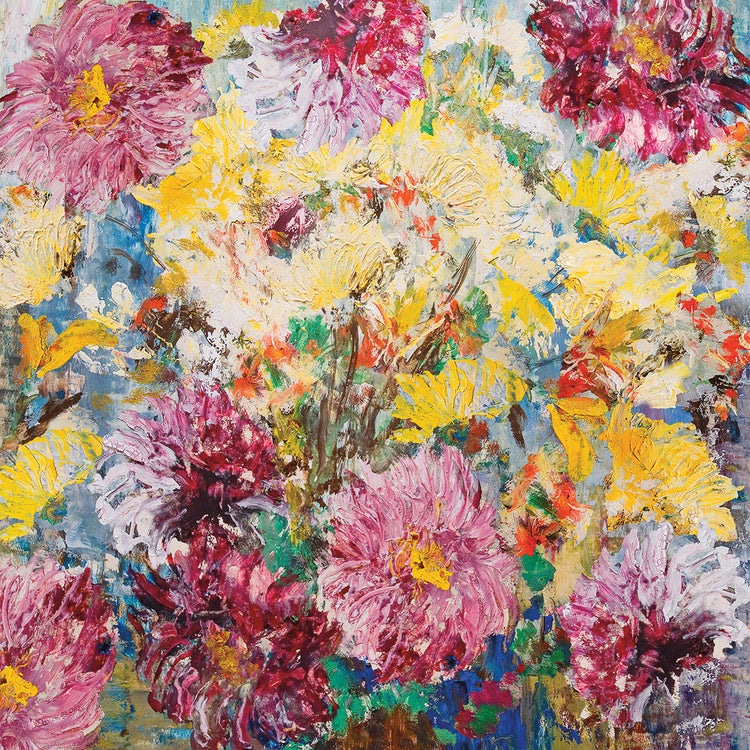Llena el espacio con arte de lienzo de flores