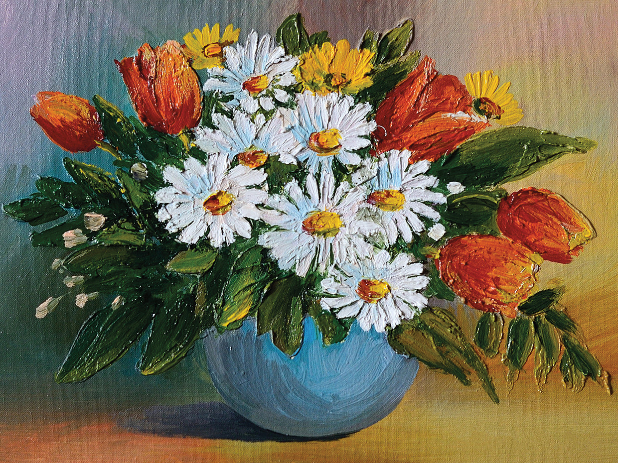 Blue Bowl Spring Blooms