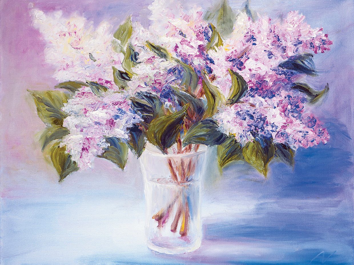 Lilacs in Irish Crystal
