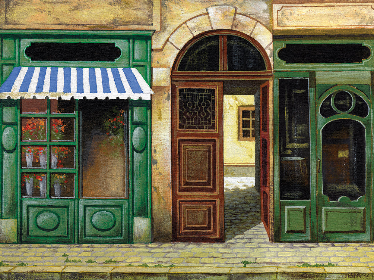 Blue Awning Paris Caf