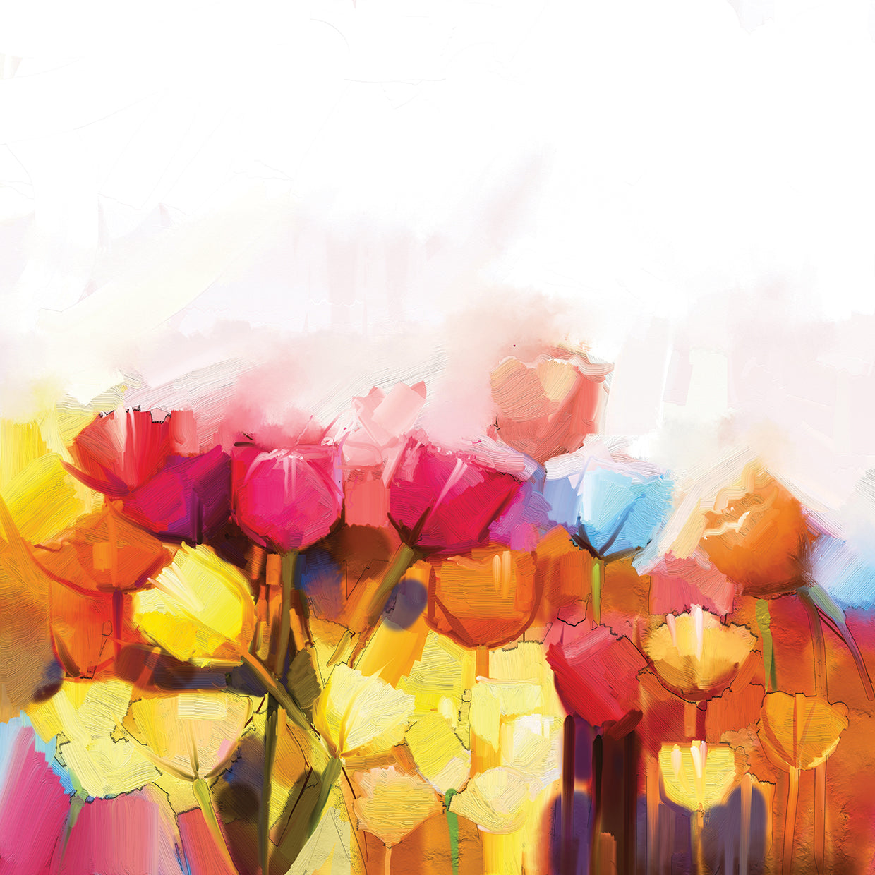 Arte de la lona de los tulipanes del baile del claqué