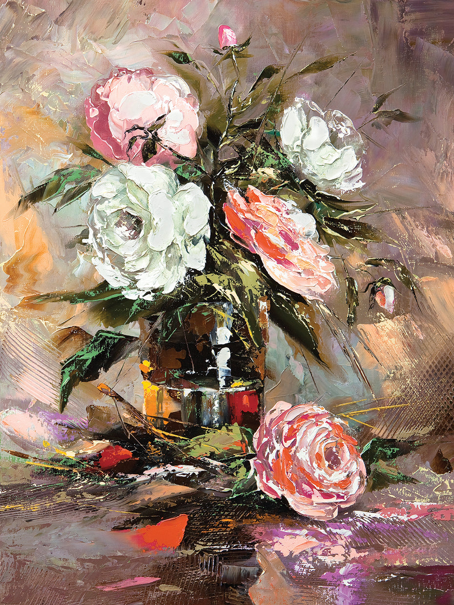 Capturado en el arte de la lona Elegance Roses