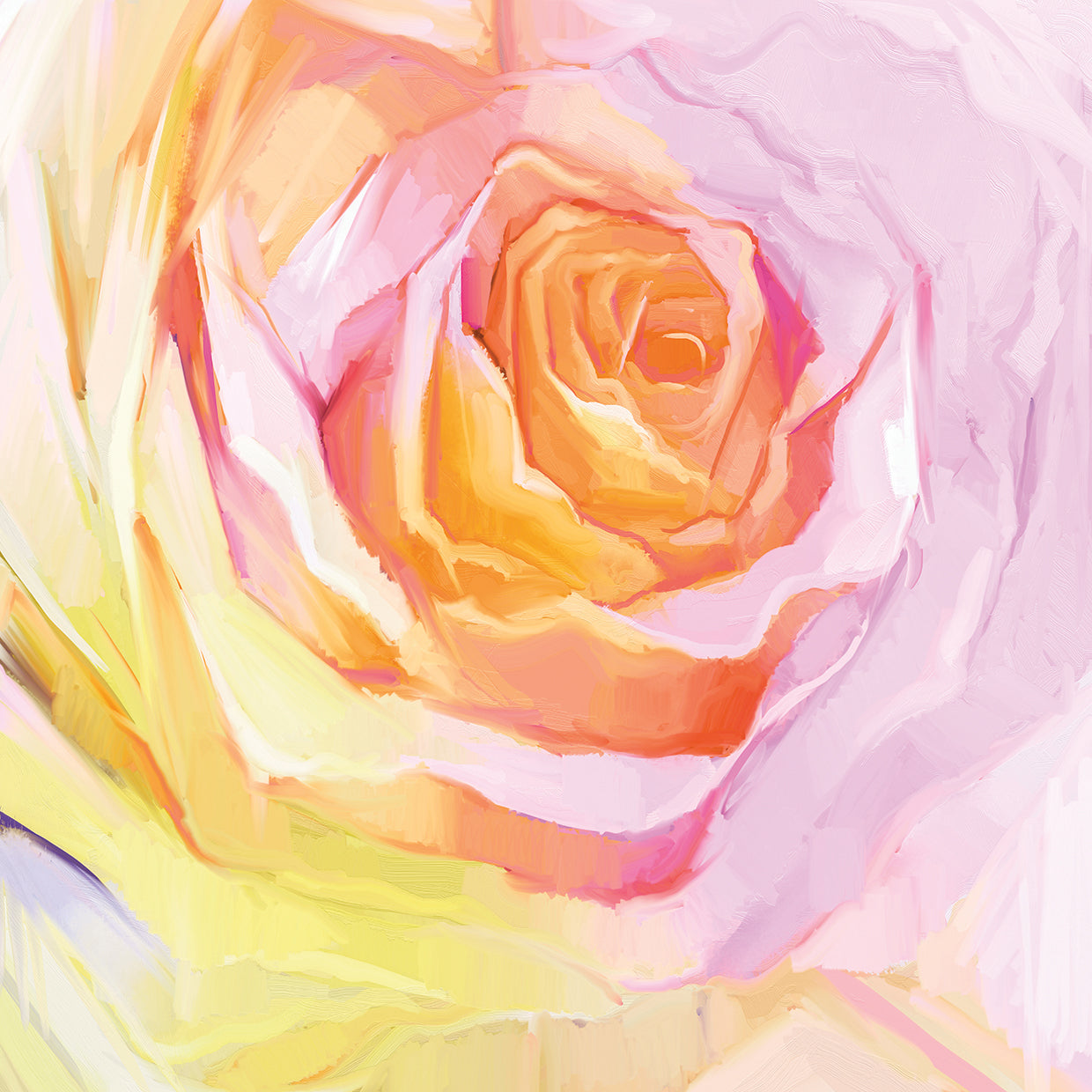 Arte de lienzo de rosa de terciopelo ruborizado