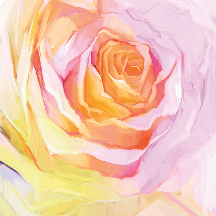 Arte de lienzo de rosa de terciopelo ruborizado