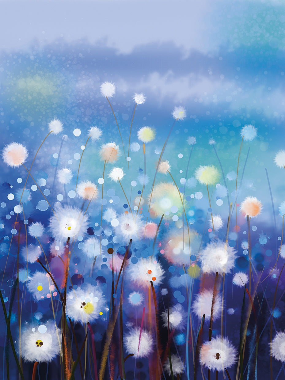 Arte de la lona de Dreamy Wildflower Whites