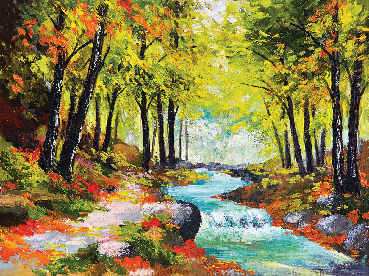 Cool Brook Under Autumn Colors