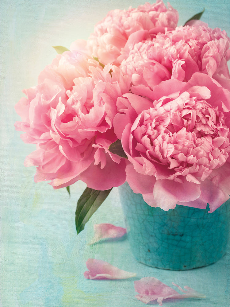 Pale Pink Peonies in Vintage Vase