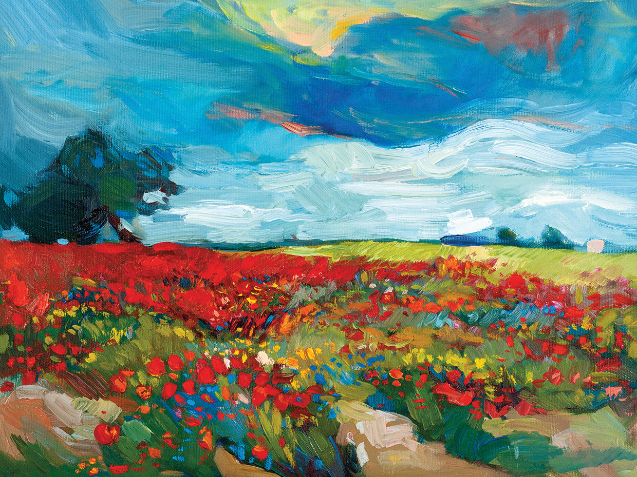 Summer Clouds Over the Poppies