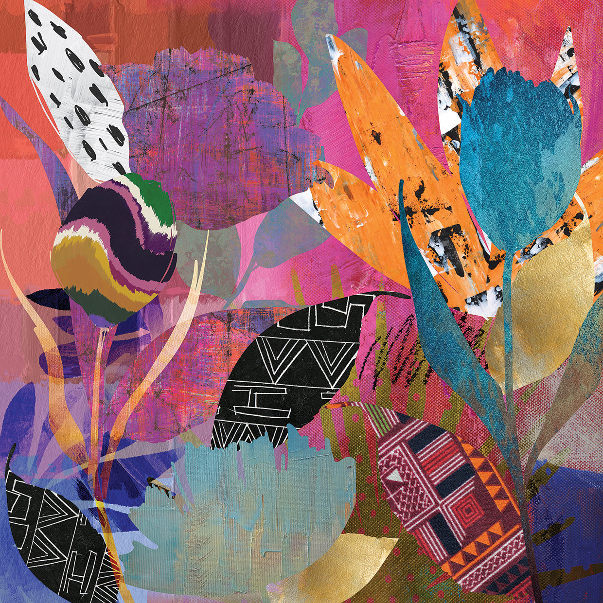 Flower Power - highest quality handcrafted wall art work on large canvas & framed canvas prints by Nikki Chu 