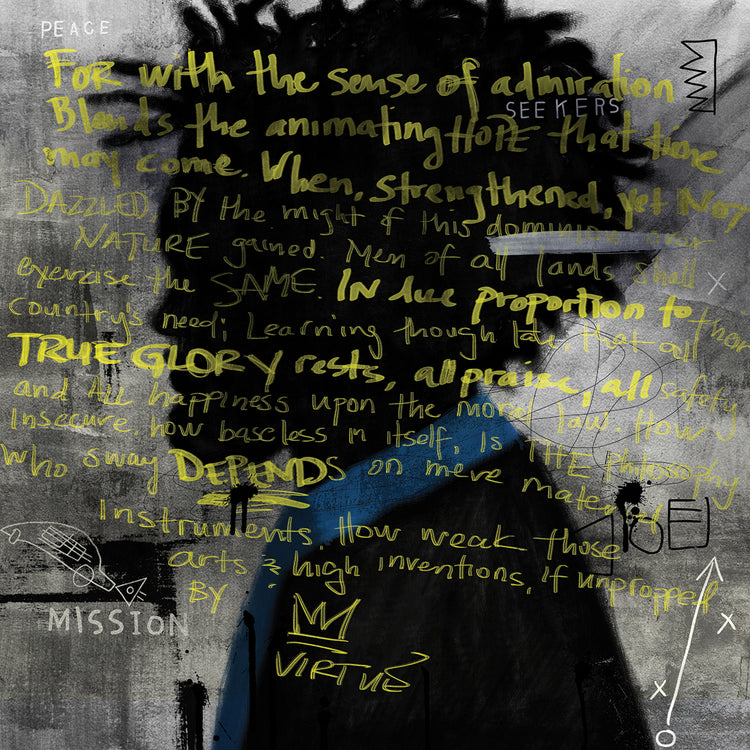 He Said - highest quality handcrafted wall art work on large canvas & framed canvas prints by Nikki Chu 