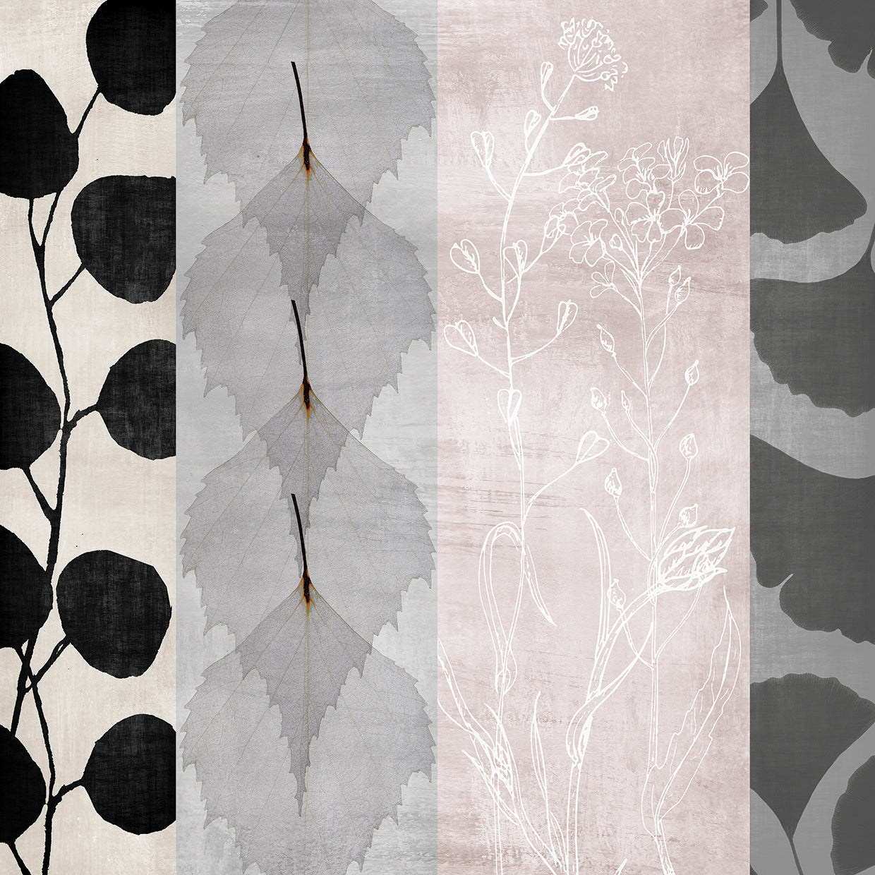 Botanical Blush - highest quality handcrafted wall art work on large canvas & framed canvas prints by Nikki Chu 